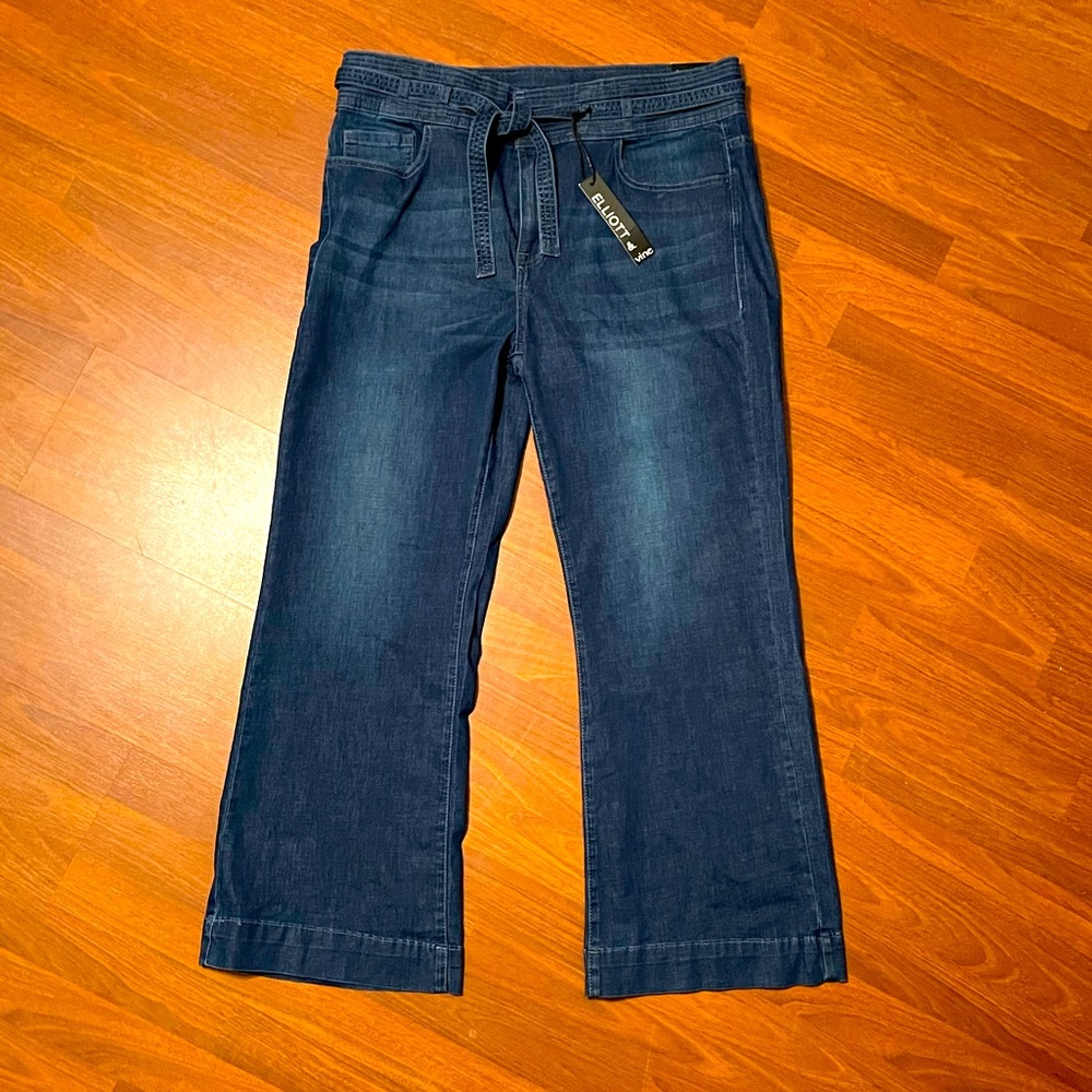 NWT flare jeans with tie waist.
